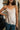 Maren Beige Satin & Lace Sleeveless Top - close front view