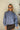 Selene Blue Button-Up Top - view of front