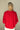 Kira Red & Black Short Sleeve Sweater - back view