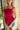 Lexia Red Strapless Pleated Top - close front view