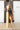 Beatrix Brown Leather Belted Top - full body front view