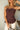 Lexia Brown Strapless Pleated Top - close up front view