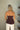 Lexia Brown Strapless Pleated Top - back view