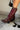Romi Burgundy Western Boots - close side view on model