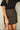 Anya Brown Leather Mini Skirt - close up view