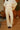 Cream Ribbed Knit Pants- front view