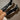 Tessa Black Knee High Boots - frontal side view on model