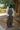 Lexie Brown Barrel Leg Overalls - full body front 