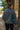 Ella Slate Floral Sherpa Jacket - back