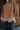 Darrah Brown Lace Hem Sweater - close up view