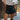 Shelly Black Faux Mini Skort - front view 