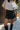 Shelly Black Faux Mini Skort - front view 
