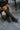 Shiloh Brown Faux-Suede Knee High Boots - close up on model