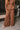 Solana Brown Wide Leg Pants- close up front view