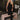 Ella Black Wide Leg Pants- full body view