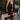 Ella Black Wide Leg Pants- full body view