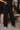 Ella Black Wide Leg Pants- front top view