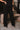 Ella Black Wide Leg Pants- front top view