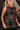 Kennedy Black Multi Plaid Flare Tank- close up details view