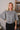 Mila Heather Grey Knit Cape Cardigan-front view