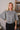 Mila Heather Grey Knit Cape Cardigan-front view