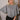 Mila Heather Grey Knit Cape Cardigan- front top view