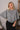Mila Heather Grey Knit Cape Cardigan- front top view