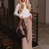 Brielle Light Mocha Wide Leg Pants- full body view