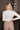 Juliette Cream Pearl Mock Neck Top- close up back view