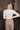 Juliette Cream Pearl Mock Neck Top- full back view