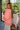 Miley Coral Reversible Sherpa Pullover Sweatshirt - side view (washed side)
