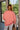 Miley Coral Reversible Sherpa Pullover Sweatshirt - back view (washed side)
