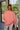 Miley Coral Reversible Sherpa Pullover Sweatshirt - back view (washed side)
