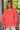 Miley Coral Reversible Sherpa Pullover Sweatshirt - close front view (sherpa side)