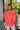 Miley Coral Reversible Sherpa Pullover Sweatshirt - front view (sherpa side)