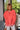 Miley Coral Reversible Sherpa Pullover Sweatshirt - front view (sherpa side)