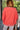 Miley Coral Reversible Sherpa Pullover Sweatshirt - back view (sherpa side)