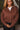 Cambry Brown Zip-Up Sweatshirt - close up front view
