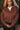 Cambry Brown Zip-Up Sweatshirt - close up front view