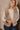 Cadie Taupe Faux Fur Vest - close front view