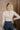 Willa Oatmeal High Neck Top- top back view