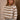 Charlee Taupe & Cream Stripe Sweater- front side view