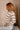 Charlee Taupe & Cream Stripe Sweater- close up side view