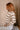 Charlee Taupe & Cream Stripe Sweater- close up side view