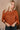 Blaire Rust Brown Knit Short Sleeve Sweater- front view
