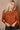 Blaire Rust Brown Knit Short Sleeve Sweater- front view