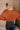 Blaire Rust Brown Knit Short Sleeve Sweater- top back view
