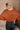 Blaire Rust Brown Knit Short Sleeve Sweater- top back view