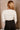 Camilla Ivory & Black Scallop Ribbed Top- close up back view