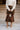 Sophia Dark Brown Suede & Studs Tote- model is holding purse